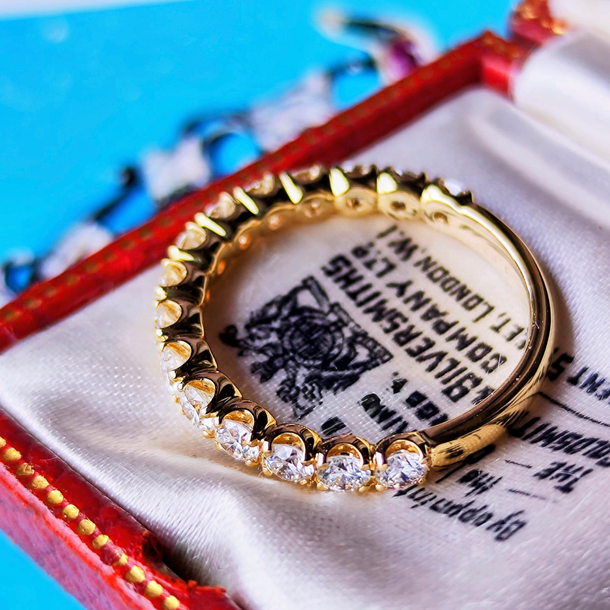 【全石ハート&キューピッド】天然ダイヤモンド 1.0ct 15石 ハーフエタニティリング 18金 ③