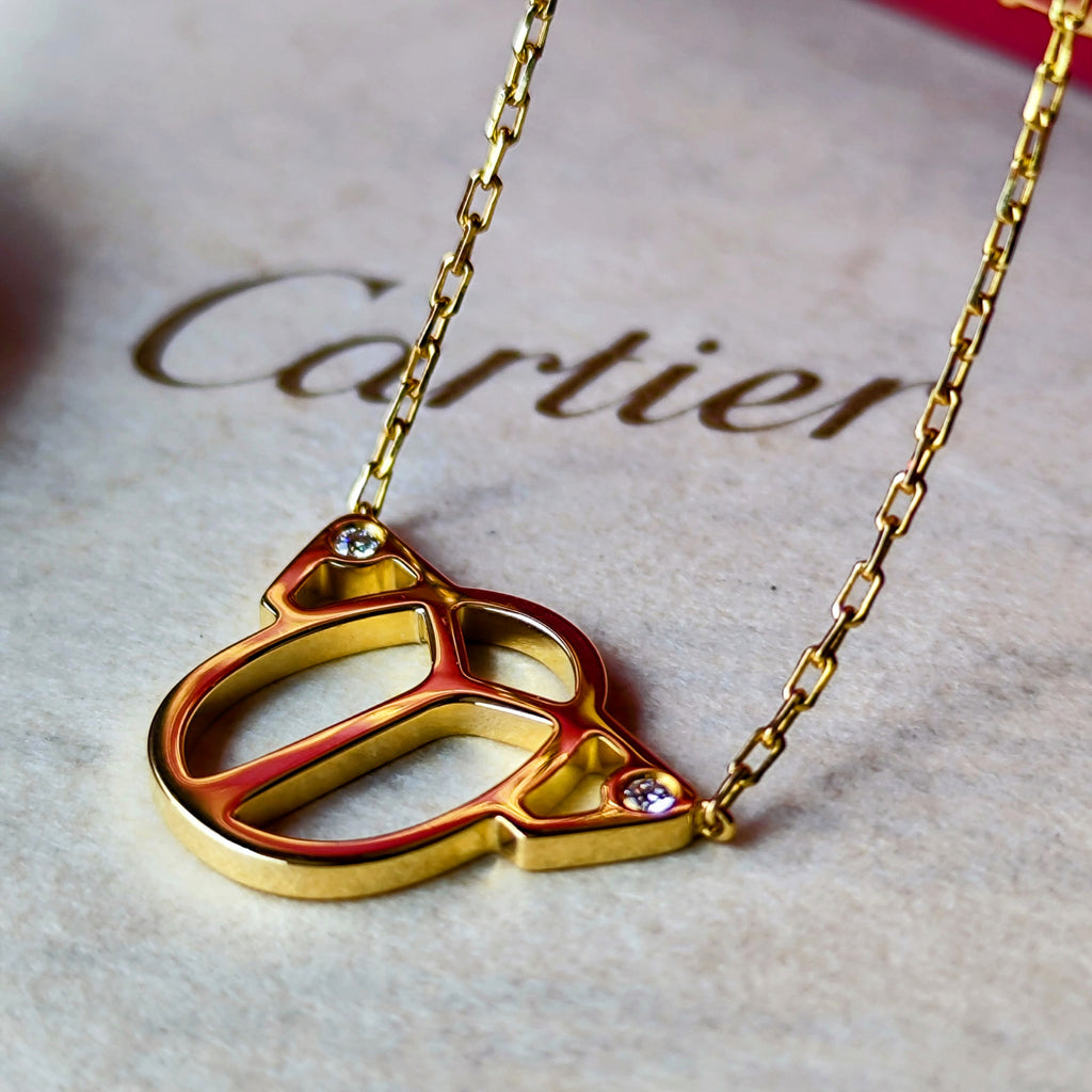Cartier カルティエ スカラベ ダイヤモンド ネックレス 18金YG