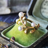 MIKIMOTO ミキモト あこや真珠 18金リング