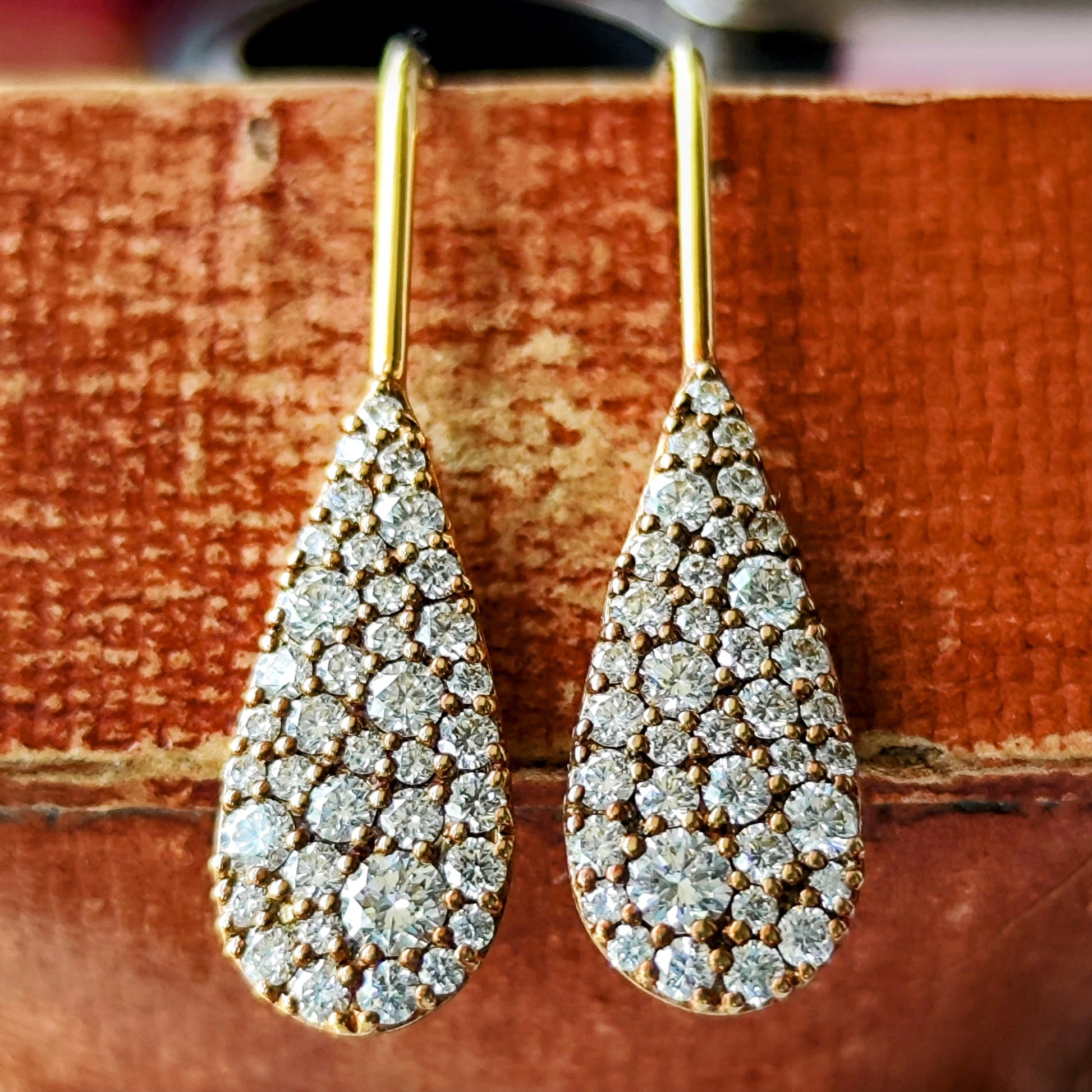 MIKIMOTO ミキモト ダイヤモンド 雫型 ドロップピアス 18金
