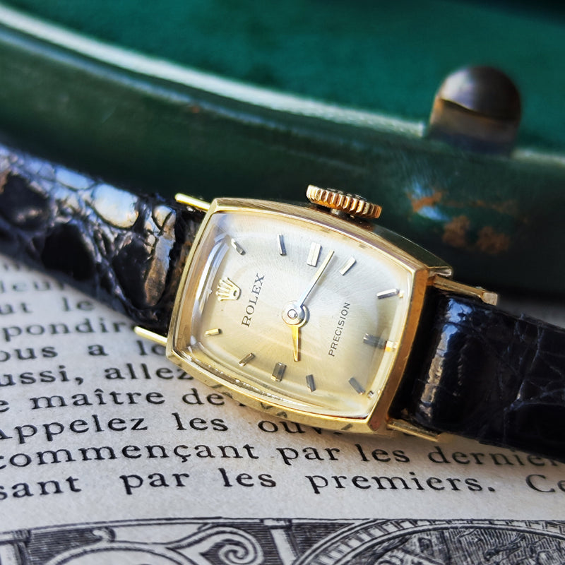 【OH済み】ROLEX ロレックス トノー型 金無垢 手巻き腕時計