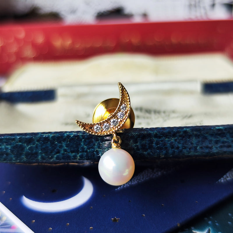 MIKIMOTO ミキモト あこや真珠 天然ダイヤモンド ブローチ