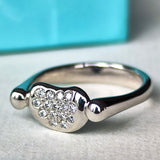 TIFFANY&Co ティファニー ビーン ダイヤモンドリング プラチナ