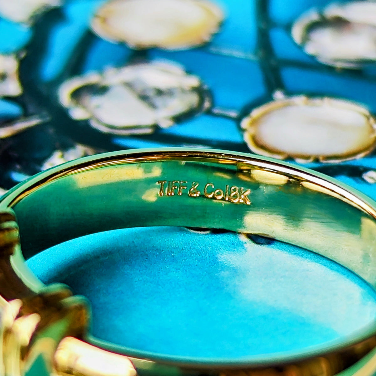 TIFFANY &Co ティファニー スタッキングリング サファイア 18金 12号