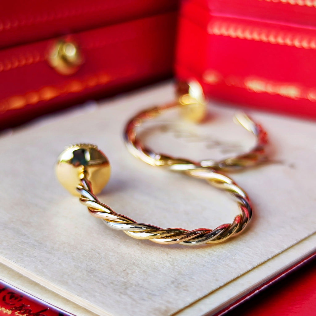 Cartier カルティエ トリニティ ツイストフープピアス