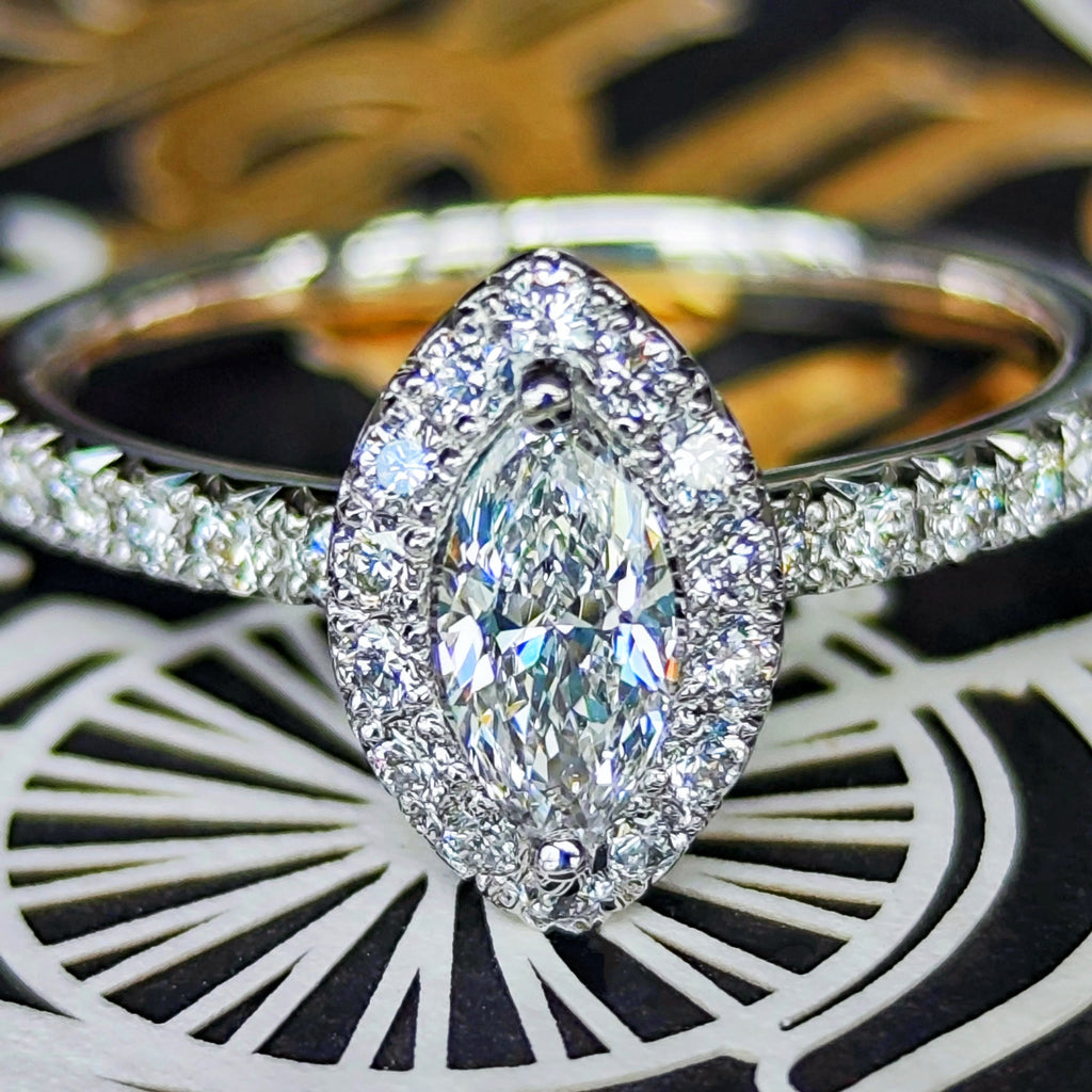 【最高級品質】天然ダイヤモンド0.31ct フローレス Dカラー マーキス GIA