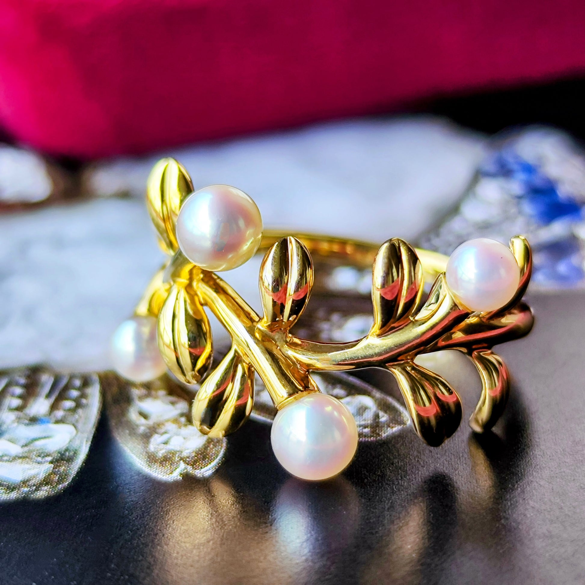 MIKIMOTO ミキモト あこや真珠 18金リング