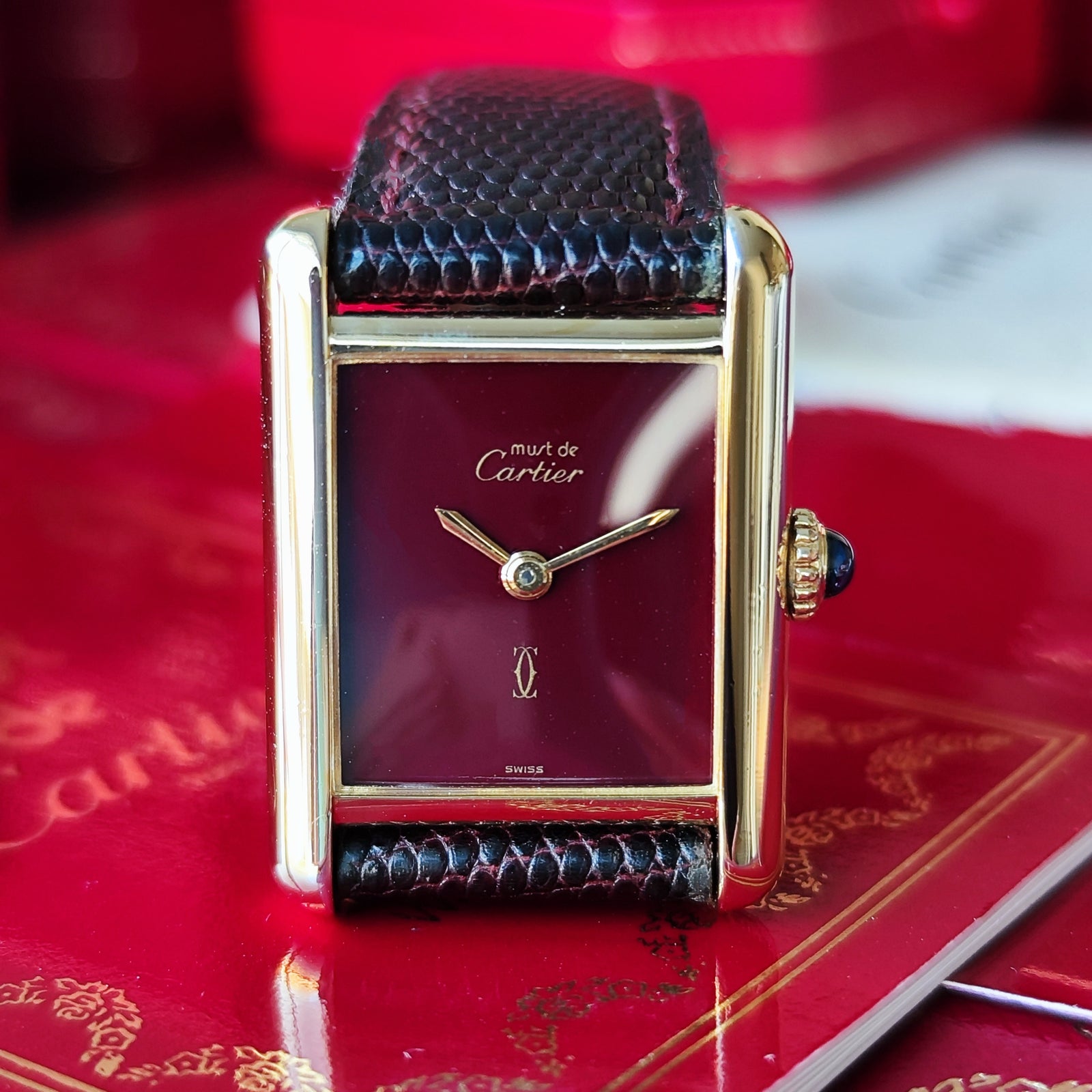 OH済み】Cartier カルティエ マストタンク ボルドー文字盤 手巻き