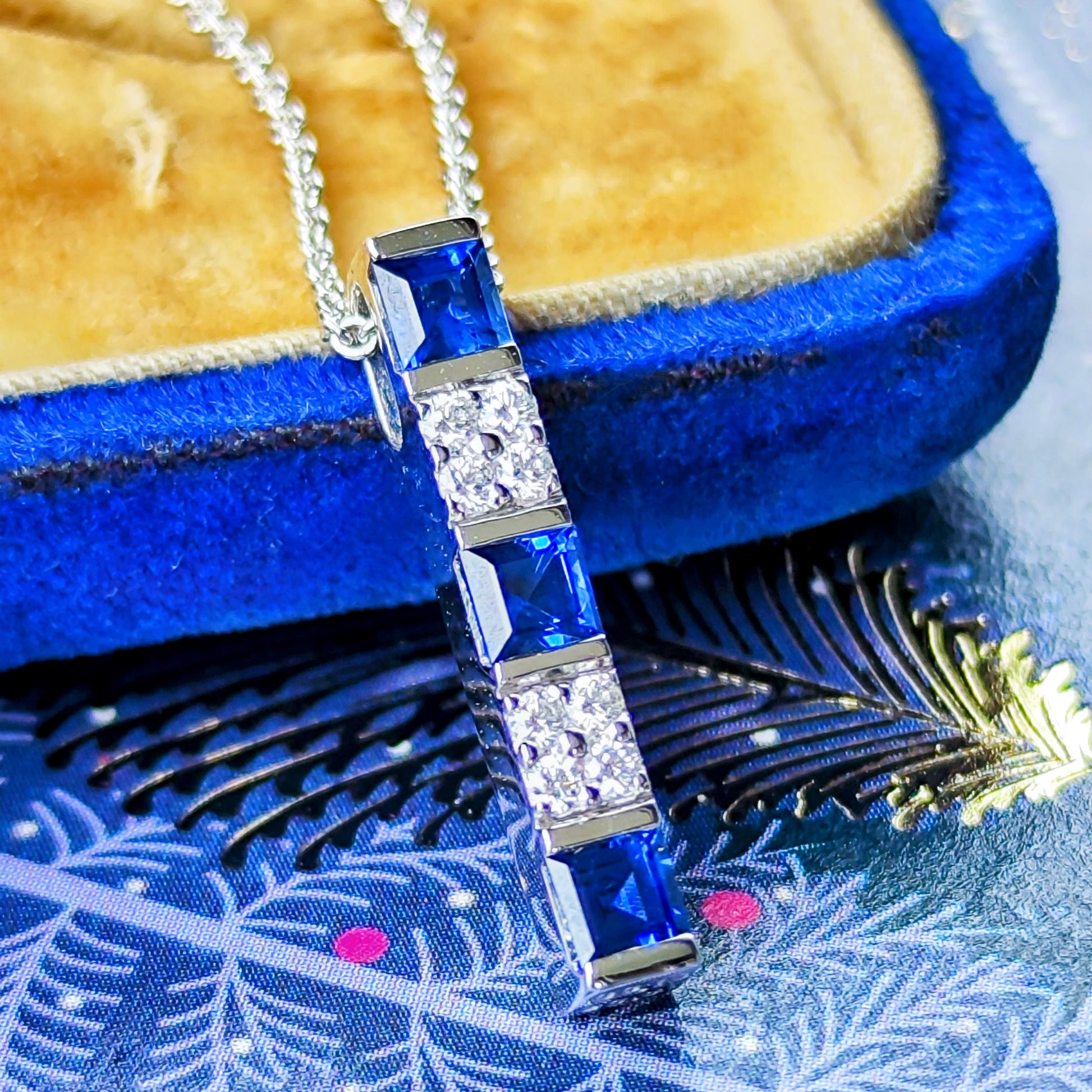 MIKIMOTO ミキモト 天然サファイア 天然ダイヤモンド ネックレス