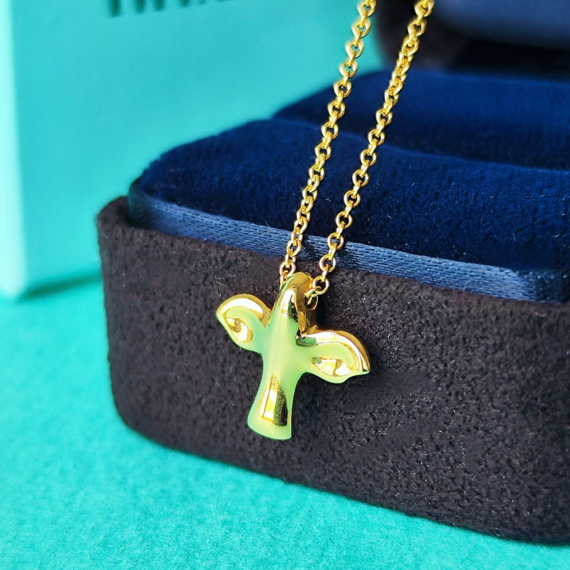 美品　Tiffany & Co. シ バードクロス　ペンダント　ネックレス 美品 Tiffany & Co. シ バードクロス ペンダント ネックレス
