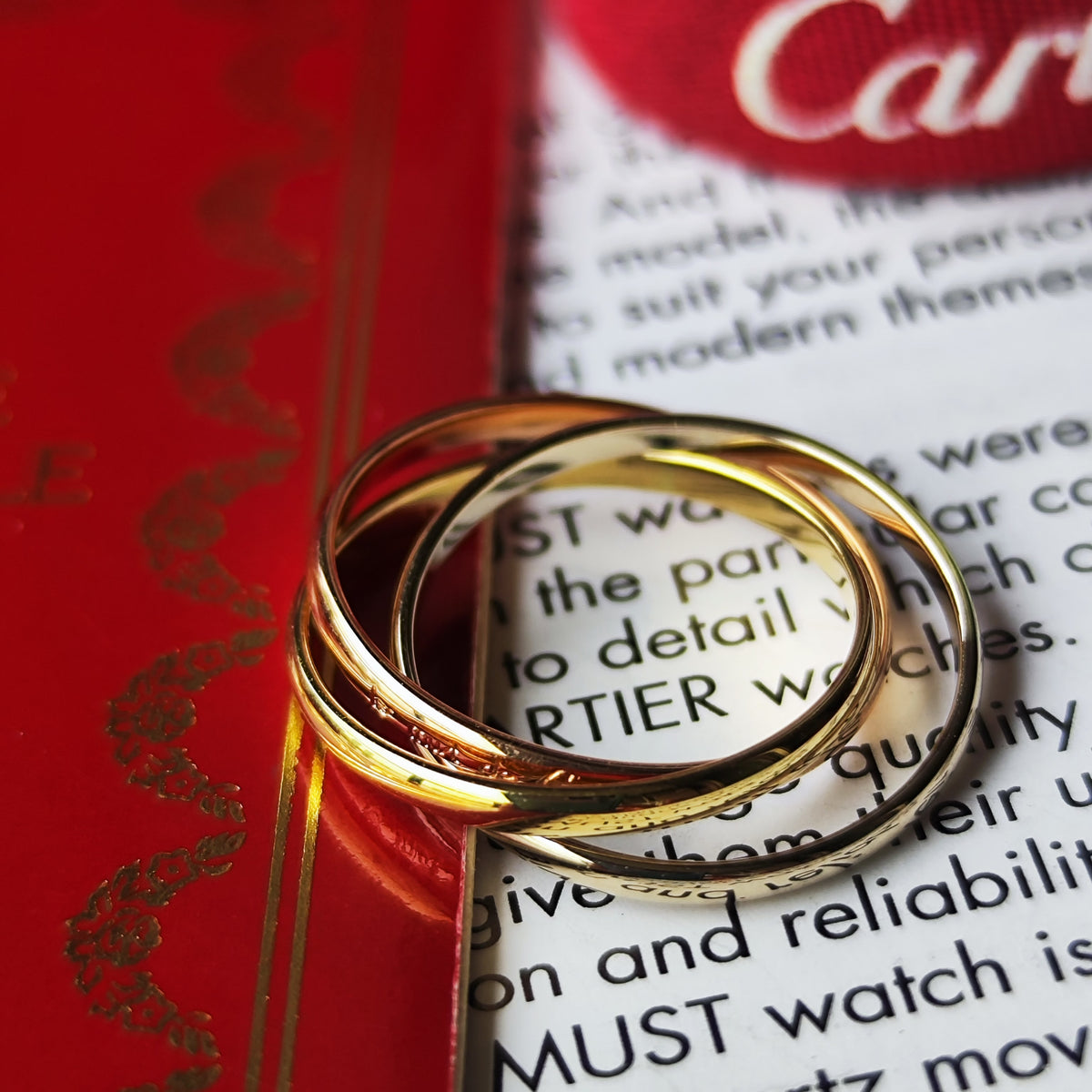 Cartier カルティエ トリニティリング SM 50 18金