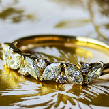 天然ダイヤモンド マーキスカット リング