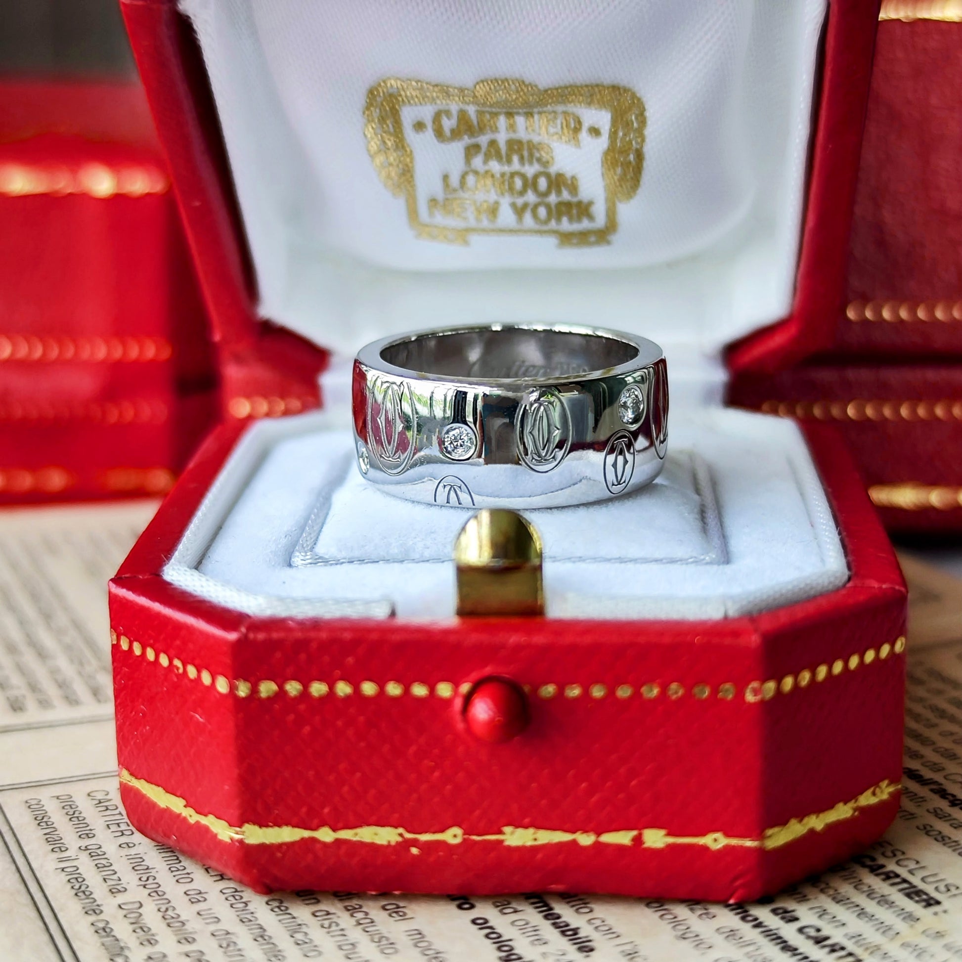 【Cartier 廃盤 レア】Cartier カルティエ ハッピーバースデー ダイヤモンドリング K18WG 51