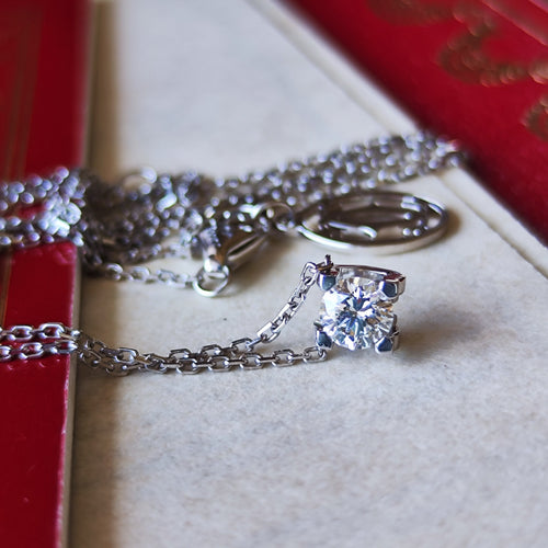 Cartier カルティエ ダイヤモンド 0.30ct H VS1 3EX ネックレス 18金WG