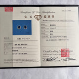 天然サファイア 天然ダイヤモンド 18金WG ピアス