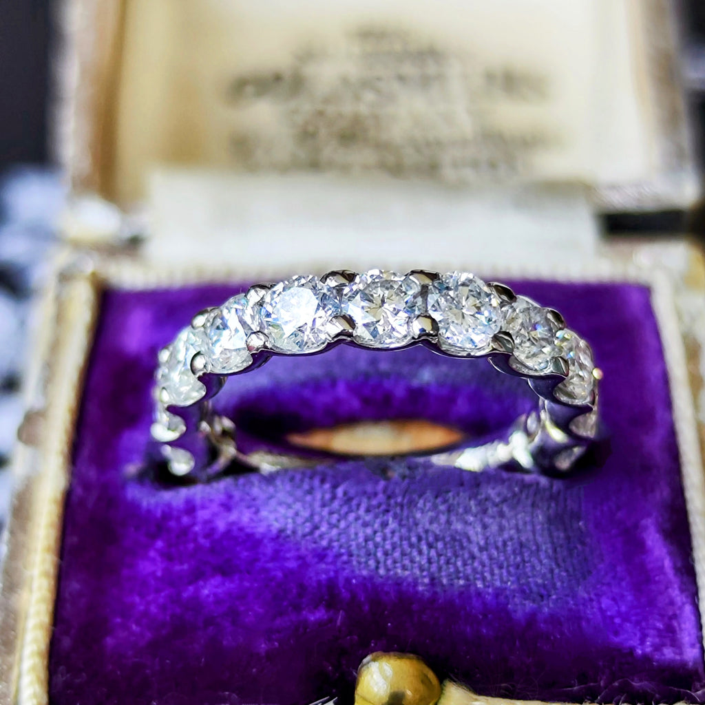 【2.10ct】天然ダイヤモンド ハーフエタニティリング