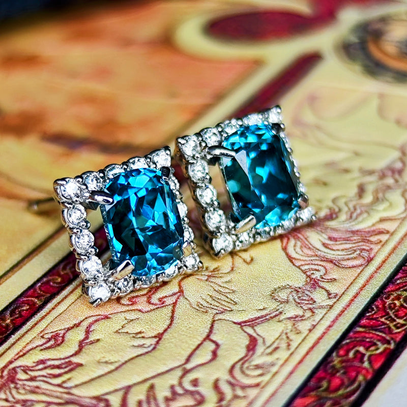 天然ジルコン 天然ダイヤモンド ピアス