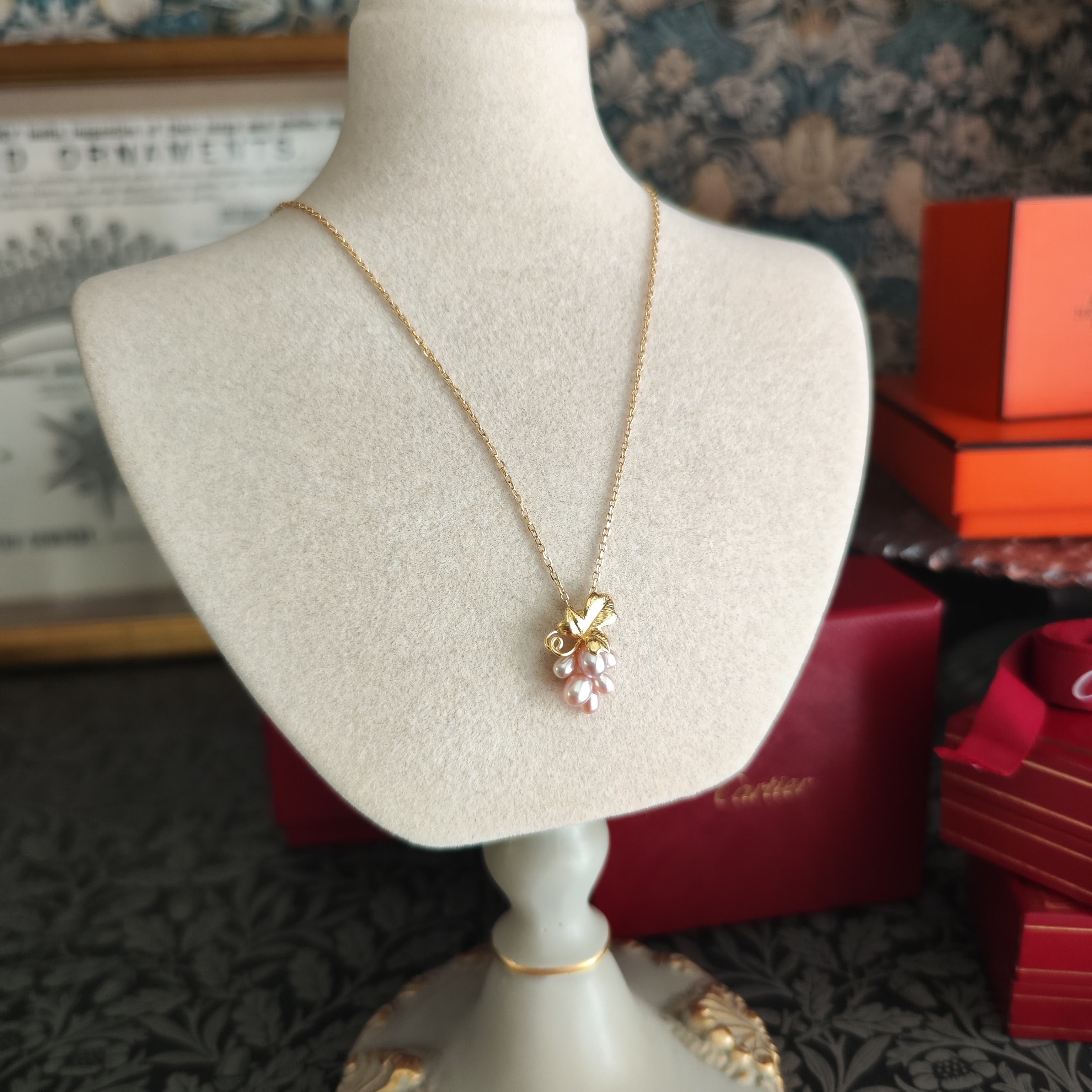 MIKIMOTO ミキモト 葡萄のモチーフ 淡水真珠 18金ネックレス – Mico宝飾店