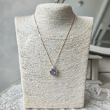 天然クンツァイト 7.10ct 天然ダイヤモンド ネックレス