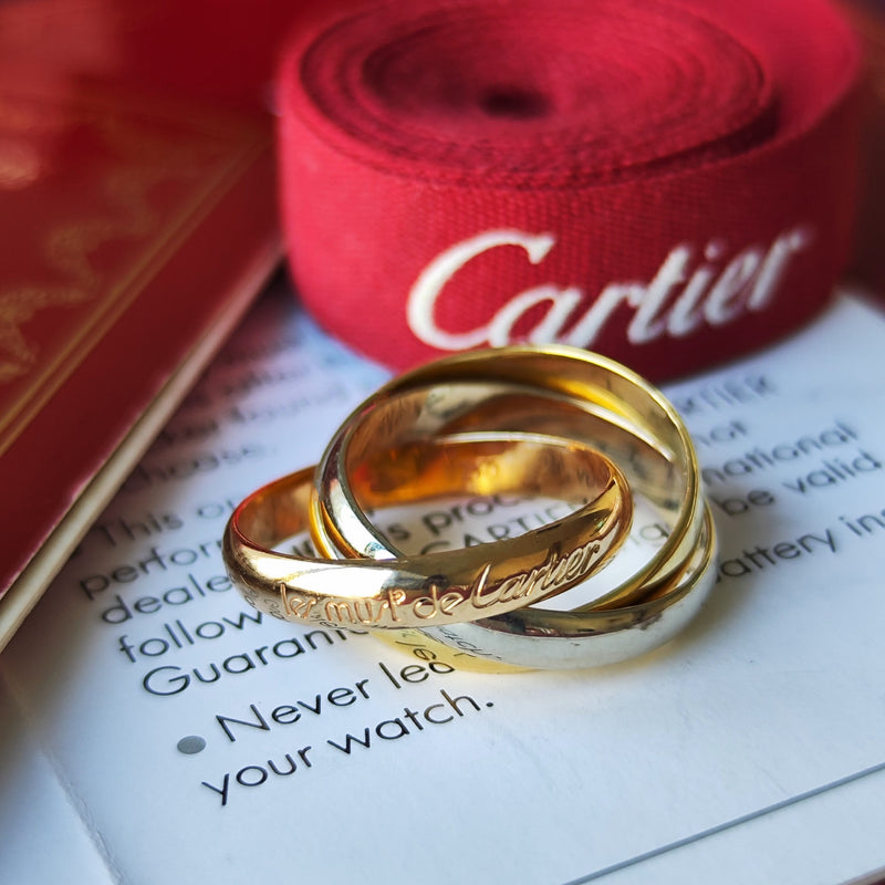 Cartier カルティエ トリニティ 18金スリーカラー 51