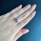 【2石とも 非加熱 ピジョンブラッド】天然ルビー 天然ダイヤモンド リング