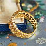 天然ダイヤモンド 透かし模様 18金リング