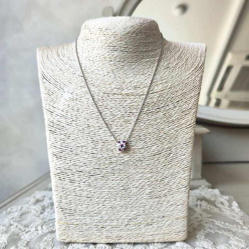 MIKIMOTO ミキモト 天然ルビー 天然ダイヤモンド パヴェ ネックレス