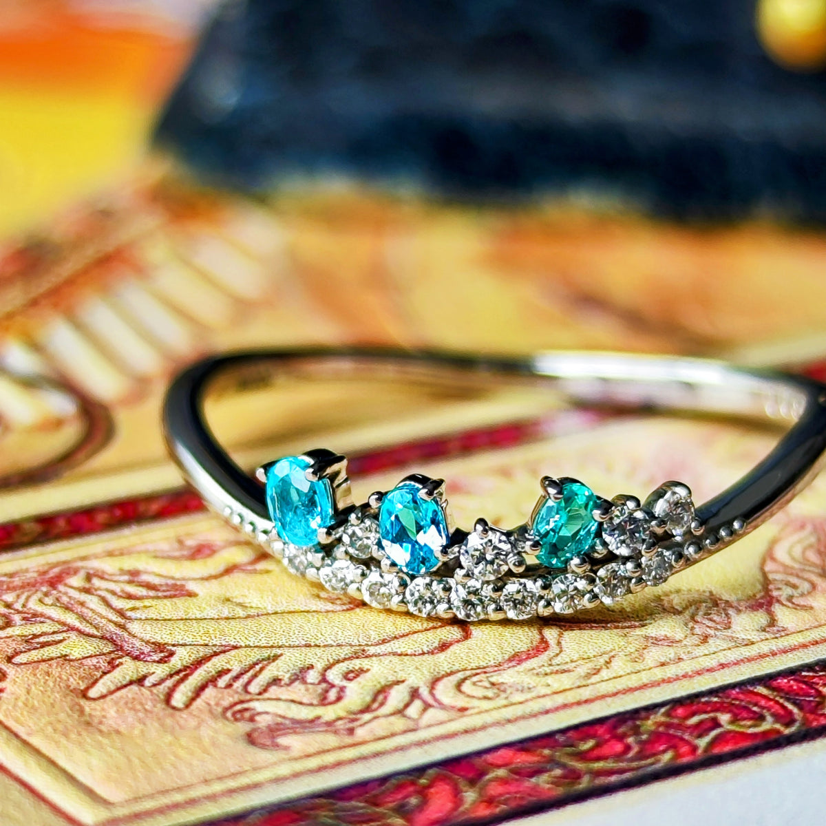 お値下げ】天然パライバトルマリン 天然ダイヤモンド リング – Mico宝飾店