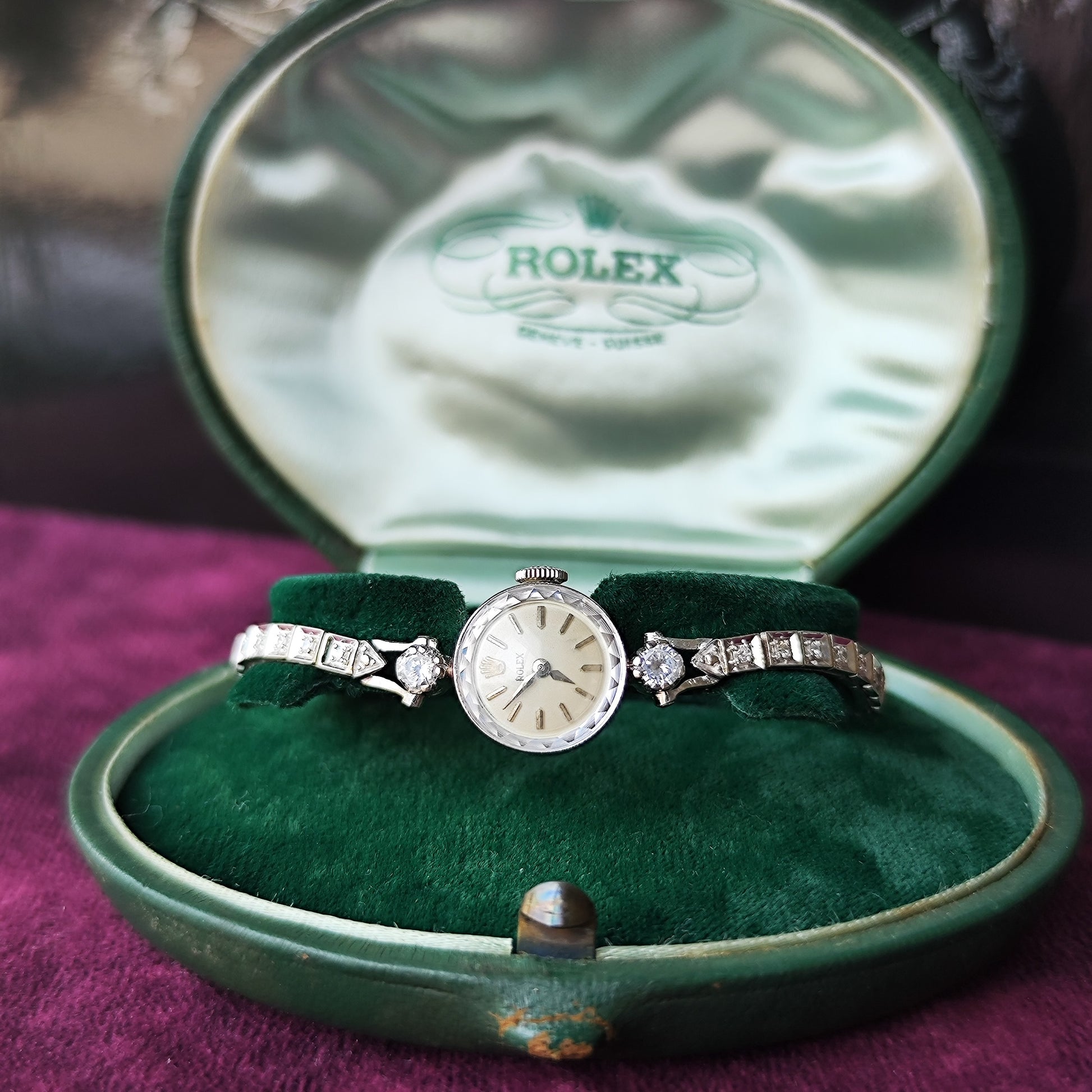 【OH済み】ROLEX ロレックス ダイヤモンド 14金無垢 ジュエリーウォッチ 手巻き