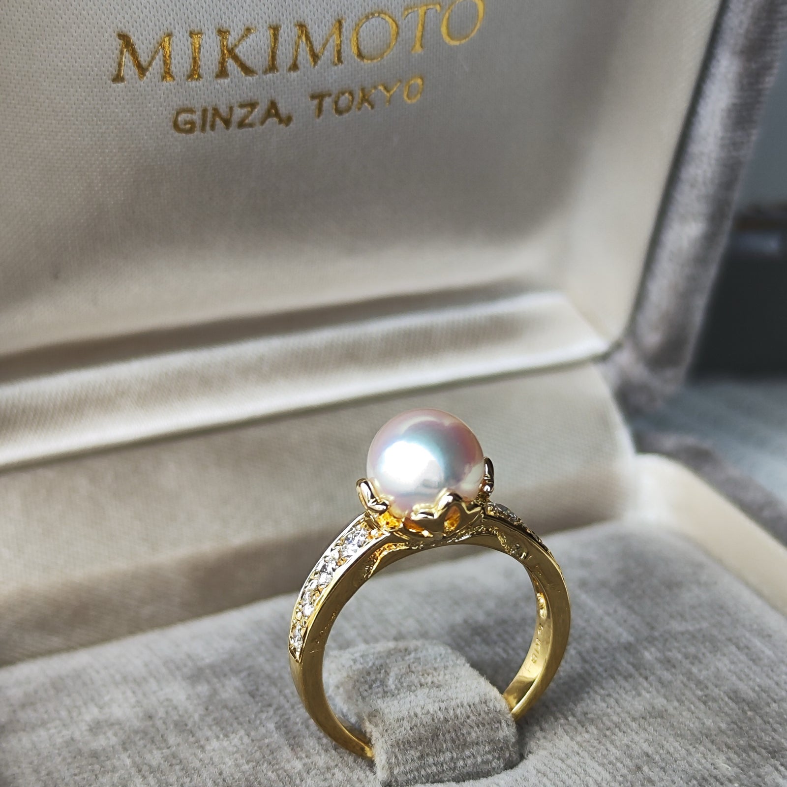 MIKIMOTO ミキモト あこや真珠 天然ダイヤモンド ヴィンテージリング – Mico宝飾店