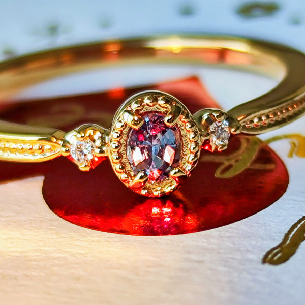 限定 あーるめいど まりこ Ramiel ring 合成アレキサンドライトリング 限定】あーるめいど まりこ 花かんむり 合成アレキサンドライト