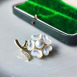 MIKIMOTO ミキモト シェル あこや真珠 天然ダイヤモンド ブローチ ペンダントトップ