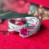 【非加熱 ピジョンブラッド】天然ルビー 天然ダイヤモンド リング