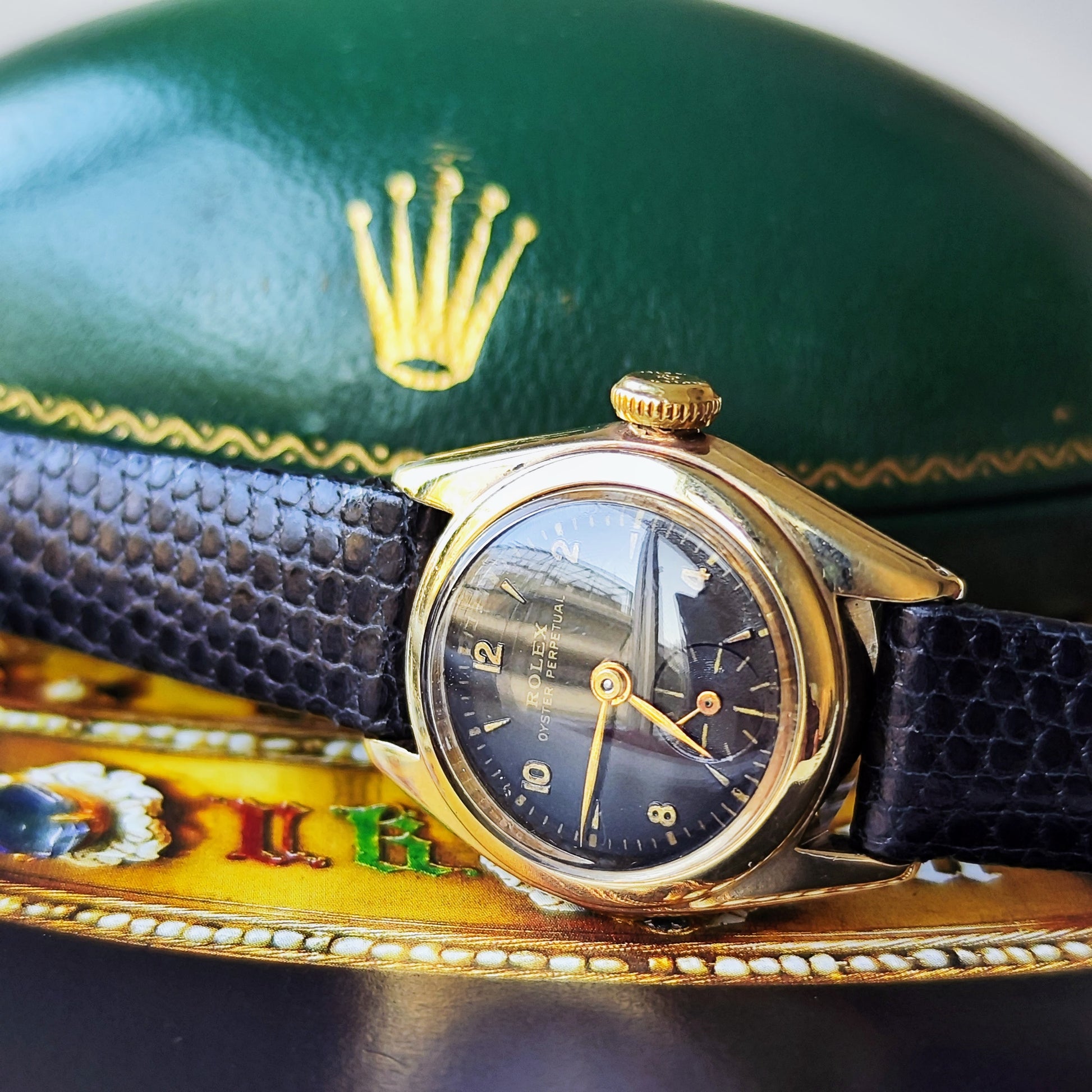 【OH済み バブルバック】ROLEX ロレックス OYSTER PERPETUAL オイスターパーペチュアル 9金無垢時計