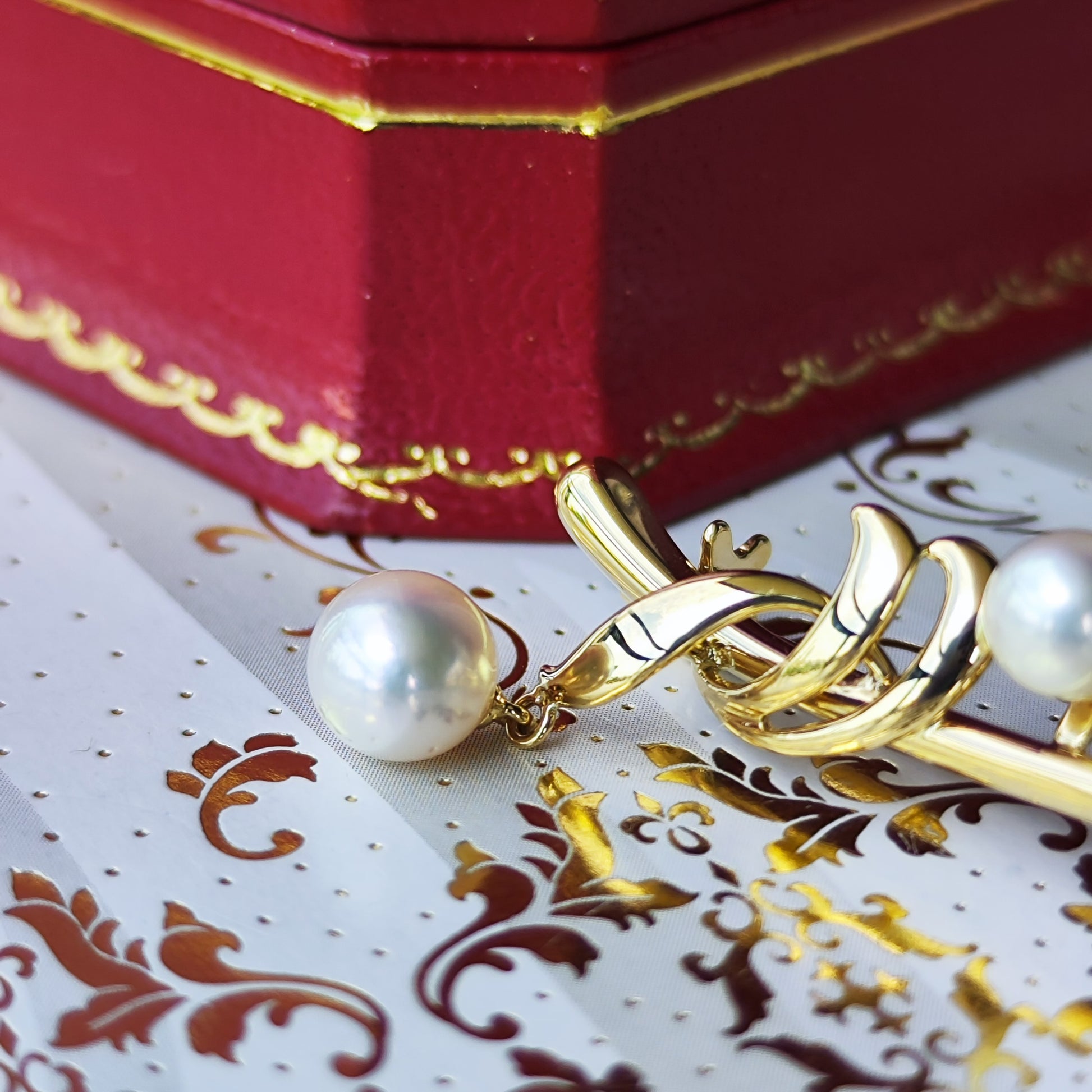 MIKIMOTO ミキモト あこや真珠 ブローチ 18金