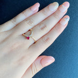 【非加熱 ピジョンブラッド】天然ルビー 天然ダイヤモンド リング