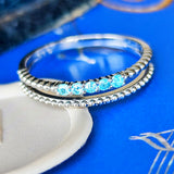 天然パライバトルマリン 5石 プラチナリング