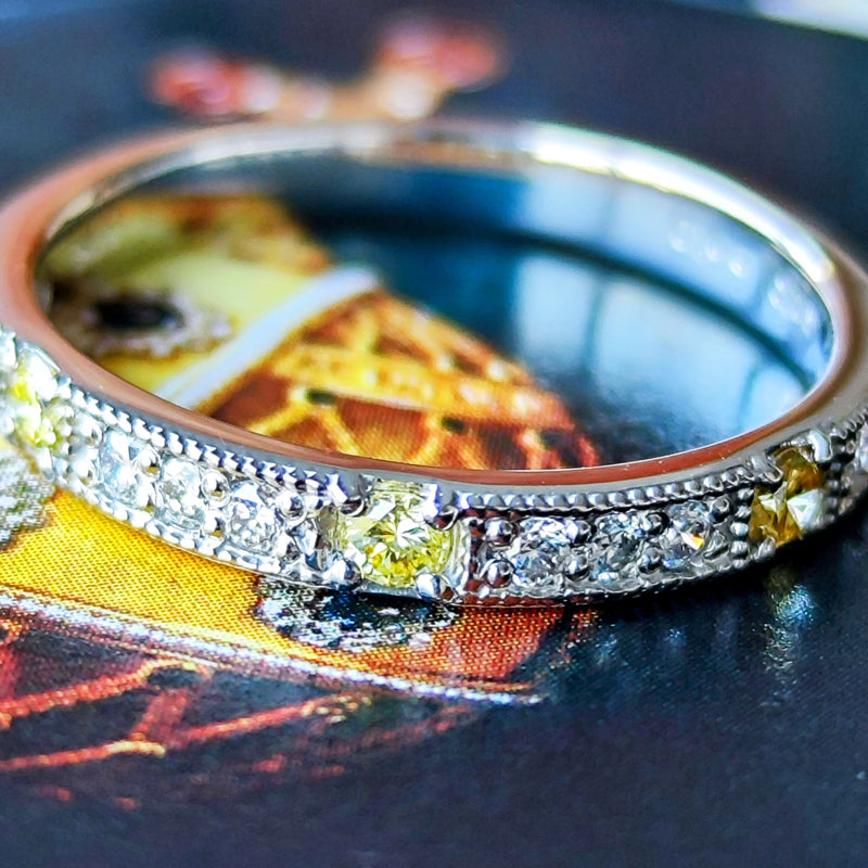 【イエローダイヤ】天然ダイヤモンドリング