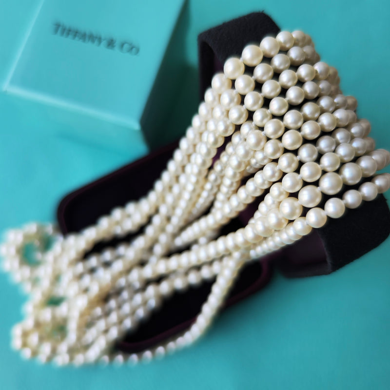 TIFFANY＆Co. ティファニー あこや真珠 5連ネックレス