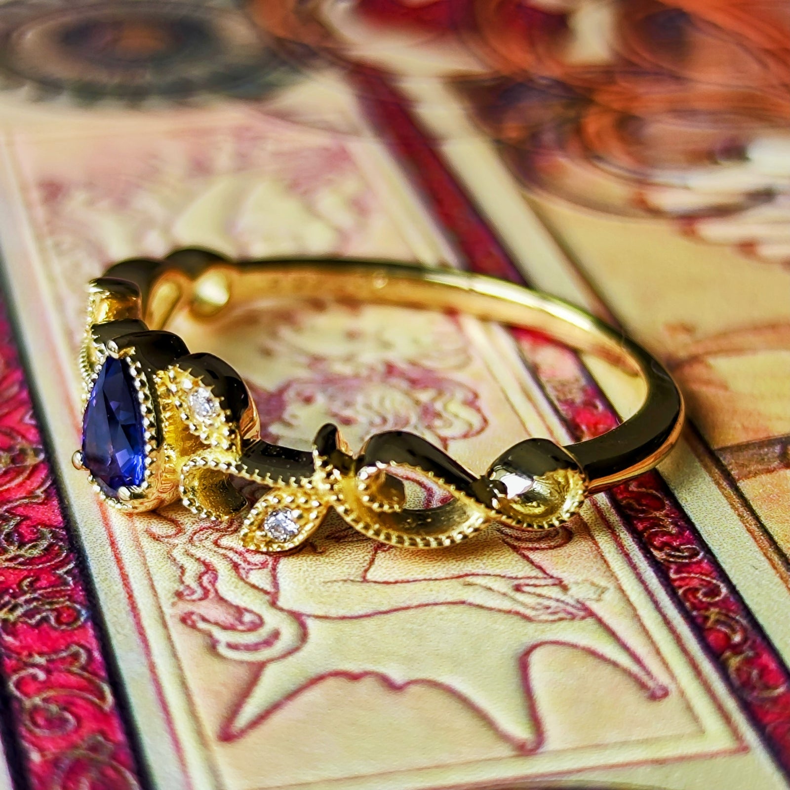 天然バイカラーサファイア 天然ダイヤモンド リング – Mico宝飾店