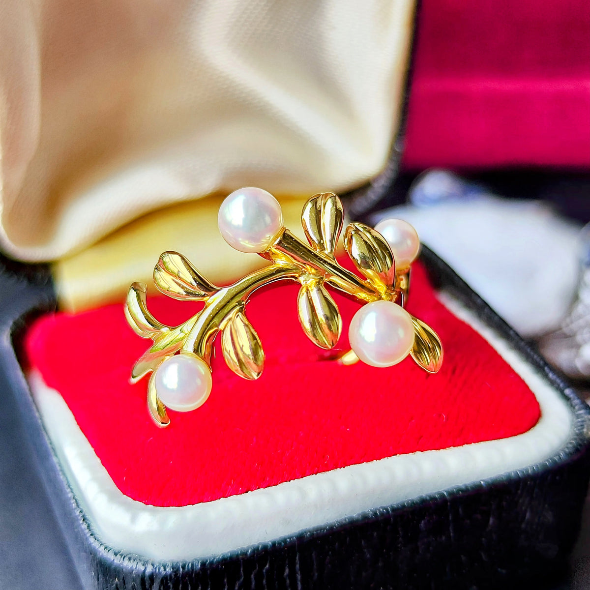 MIKIMOTO ミキモト あこや真珠 18金リング