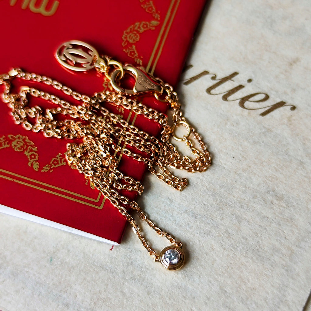 Cartier カルティエ ダムールネックレス XS 18金PG
