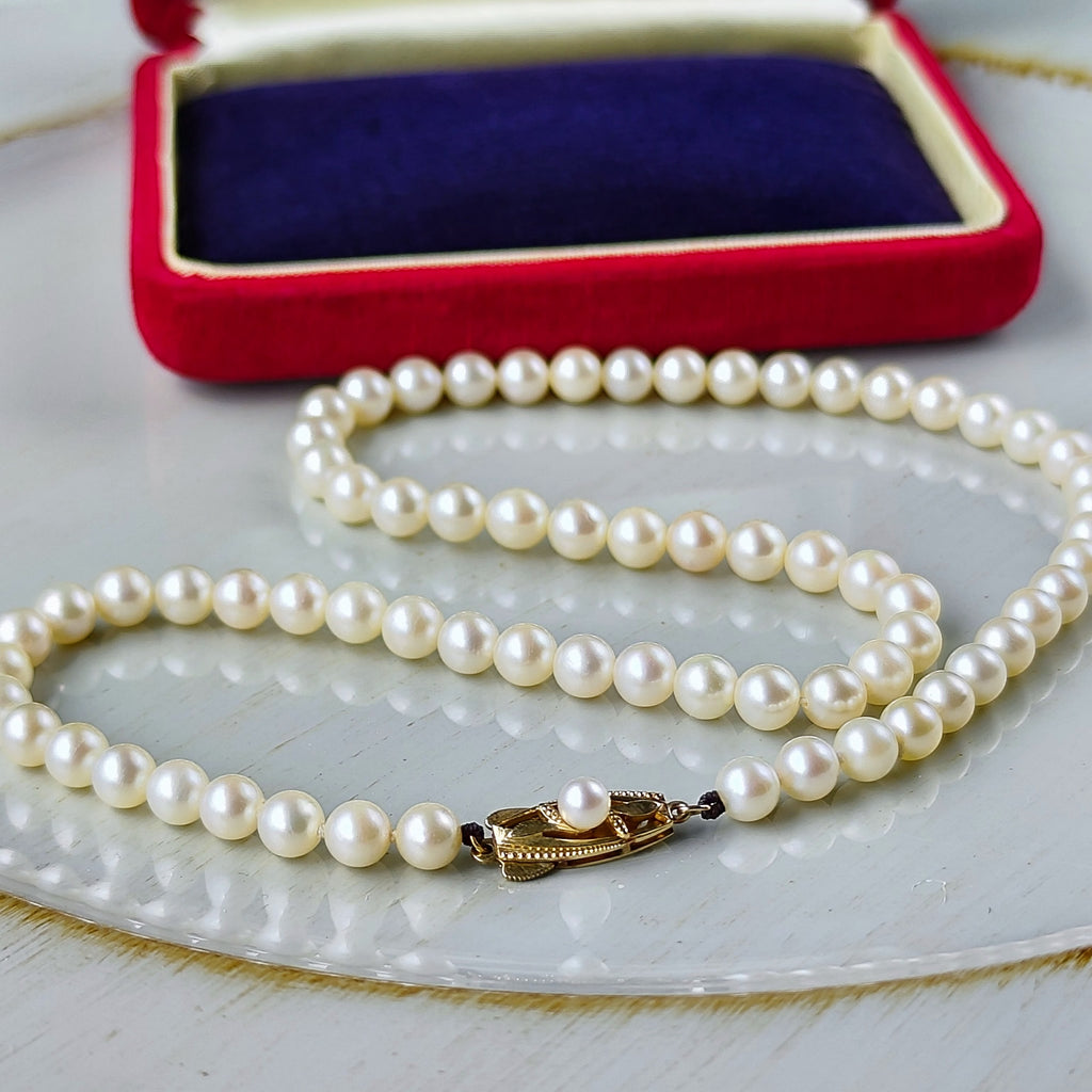 【貴重】MIKIMOTO ミキモト グラデーションネックレス 14金 御木本真珠店 オールドミキモト
