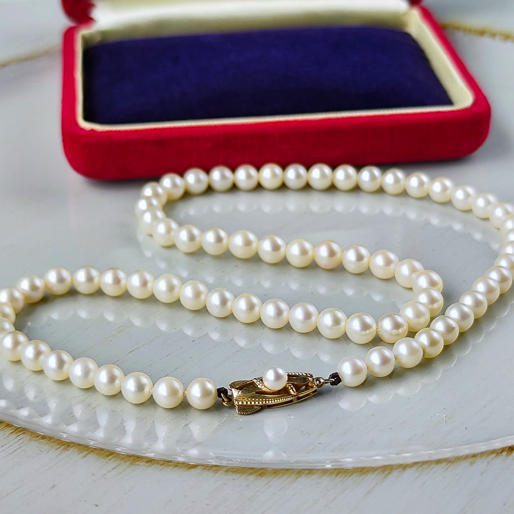 【貴重】MIKIMOTO ミキモト グラデーションネックレス 14金 御木本真珠店 オールドミキモト