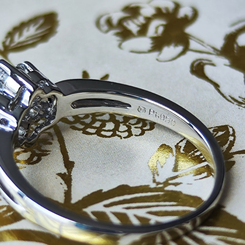 MIKIMOTO ミキモト 天然ダイヤモンド クラスターリング