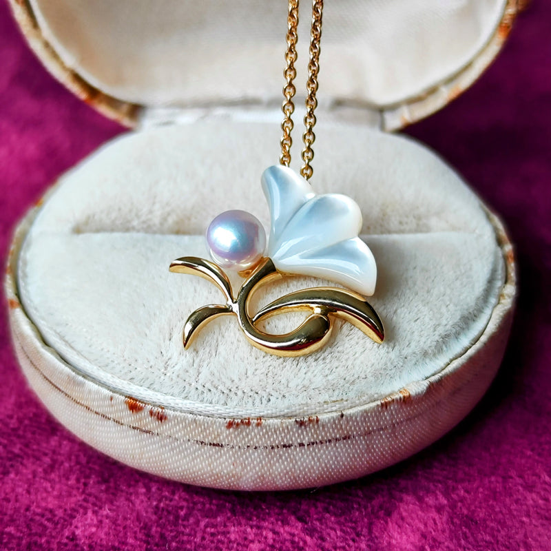 MIKIMOTO ミキモト あこや真珠 マザーオブパール ネックレス