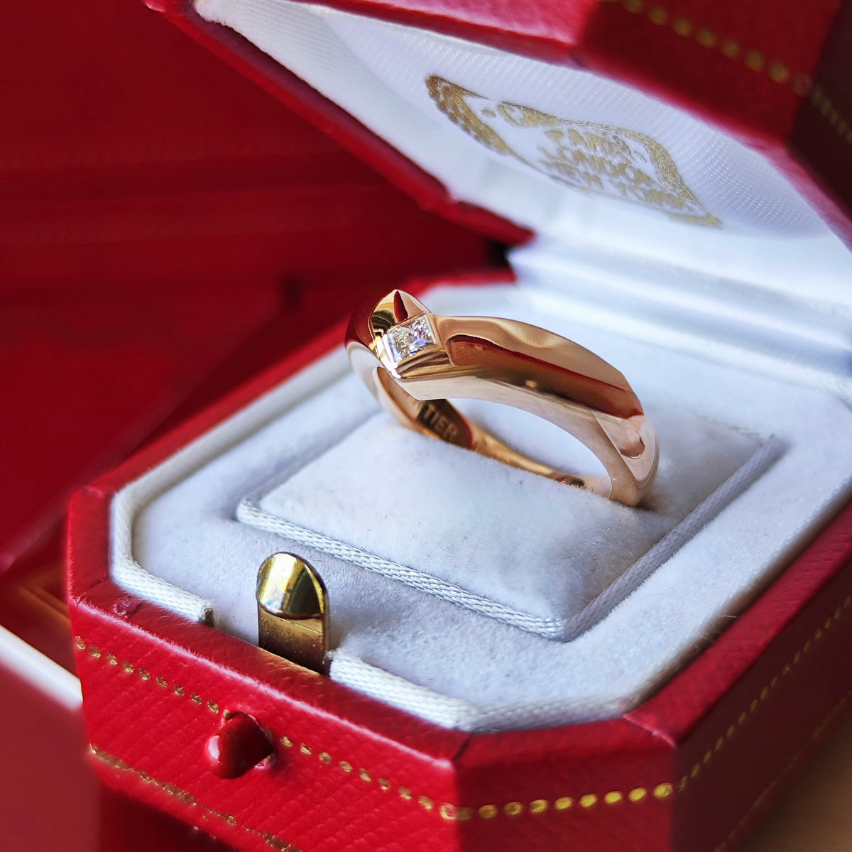 Cartier カルティエ トリアンドル ダイヤモンド 18金PG 52