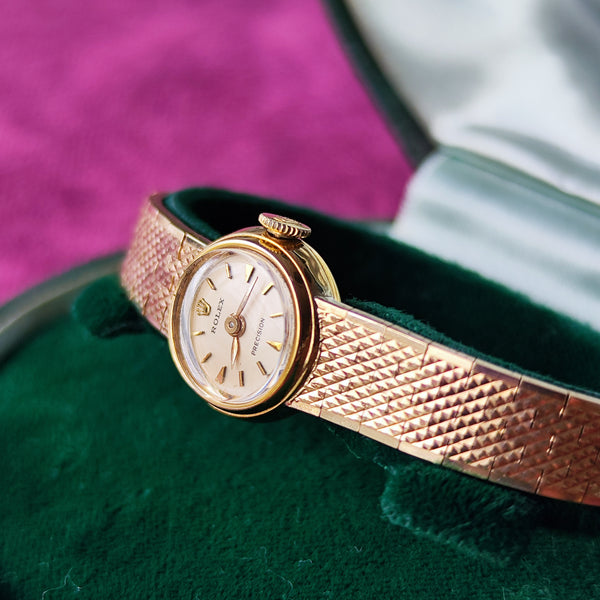【OH済み】ROLEX ロレックス PRECISION プレシジョン 金無垢 手巻き腕時計