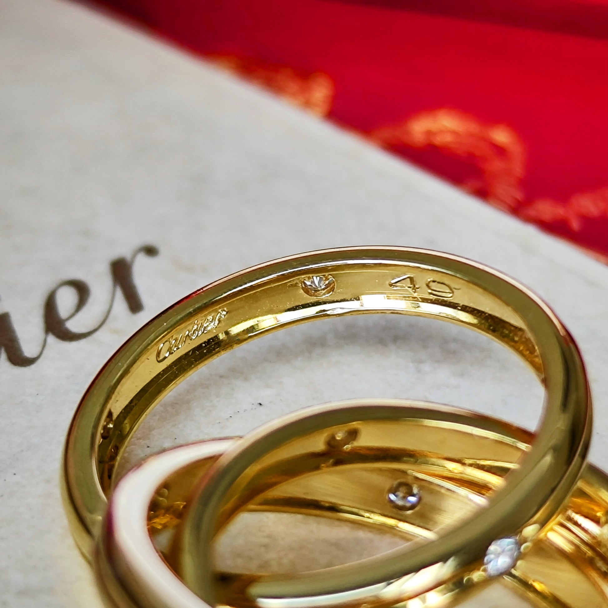 Cartier カルティエ トリニティコンステレーション ダイヤモンドリング 18金YG 49