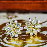 天然ダイヤモンド マーキスカット 18金ピアス